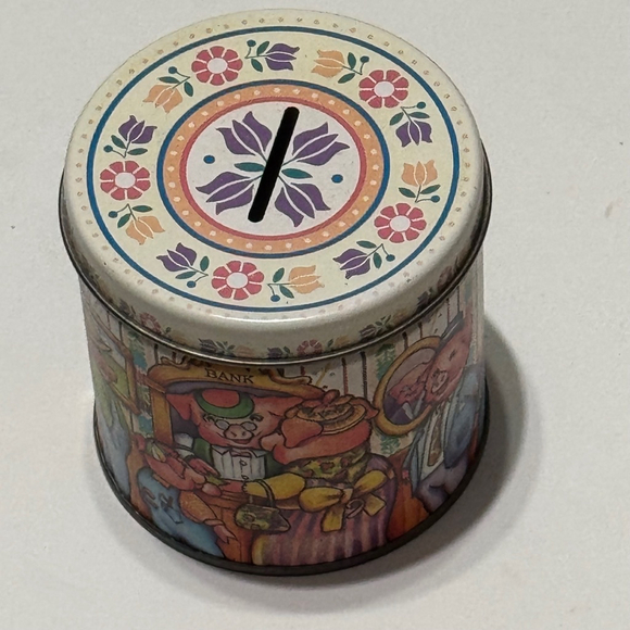 Vintage Tin Metal Piggy Bank - Picture 1 of 5